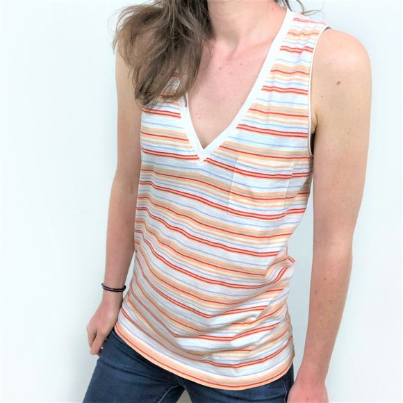 SOLD❣MADEWELL Whisper V Neck Pocket Tank Sz M - Picture 5 of 8